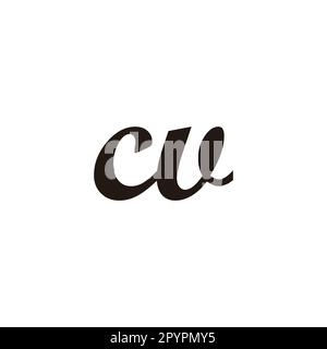 Letter cv connect geometric symbol simple logo vector Stock Vector