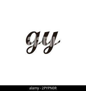 Letter gy connect geometric symbol simple logo vector Stock Vector