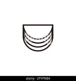 Mask, line geometric symbol simple logo vector Stock Vector