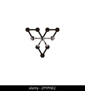 Letter Y three diamond, molecules geometric symbol simple logo vector Stock Vector