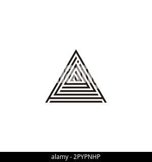 Letter A, L, j, g and N triangle line geometric symbol simple logo vector Stock Vector