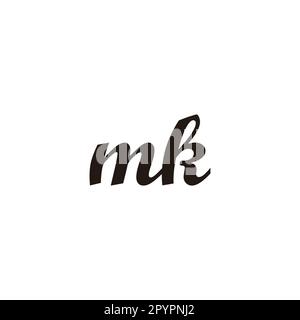 Letter mk connect geometric symbol simple logo vector Stock Vector