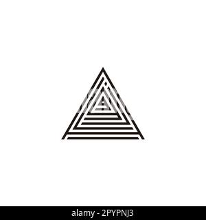 Letter A, L, j, g and g triangle line geometric symbol simple logo vector Stock Vector