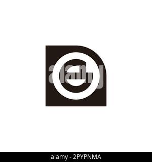 Letter B file, circle geometric symbol simple logo vector Stock Vector