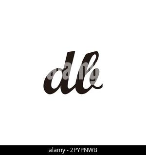 Letter db connect geometric symbol simple logo vector Stock Vector