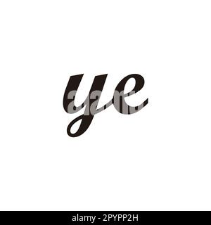 Letter ye connect geometric symbol simple logo vector Stock Vector