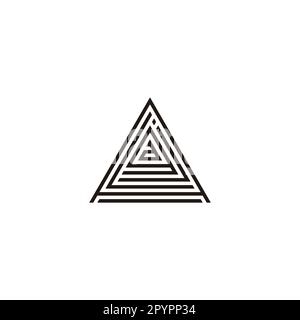 Letter A, L, j, g and a triangle line geometric symbol simple logo vector Stock Vector
