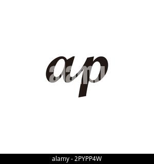 Letter ap connect geometric symbol simple logo vector Stock Vector