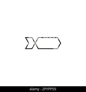Missile, line geometric symbol simple logo vector Stock Vector