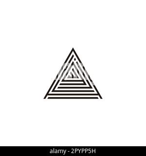 Letter A, L, j, g and w triangle line geometric symbol simple logo vector Stock Vector