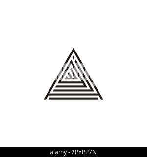 Letter A, j, g and w triangle geometric symbol simple logo vector Stock Vector