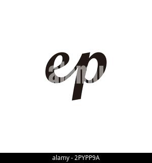 Letter ep connect geometric symbol simple logo vector Stock Vector