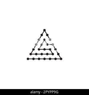 Letter S triangle, molecules rounded geometric symbol simple logo vector Stock Vector