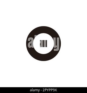 Letter O camera geometric symbol simple logo vector Stock Vector