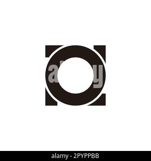 Letter O rounded, camera geometric symbol simple logo vector Stock Vector