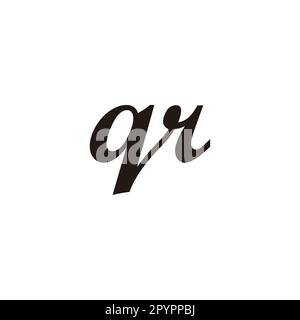 Letter qr connect geometric symbol simple logo vector Stock Vector