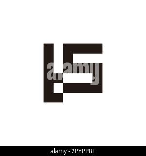 Letter ts square, unique geometric symbol simple logo vector Stock Vector