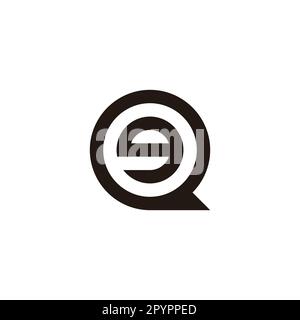 Letter g in Q, circle geometric symbol simple logo vector Stock Vector