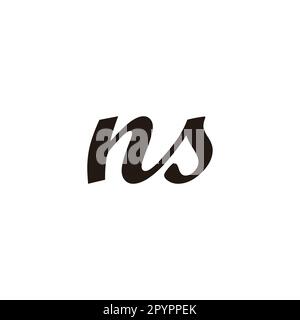 Letter ns connect geometric symbol simple logo vector Stock Vector