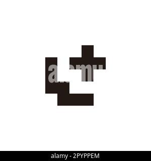 Letter W plus, square geometric symbol simple logo vector Stock Vector
