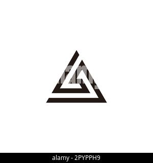 Letter LS connect, triangle line geometric symbol simple logo vector Stock Vector