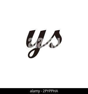 Letter ys connect geometric symbol simple logo vector Stock Vector