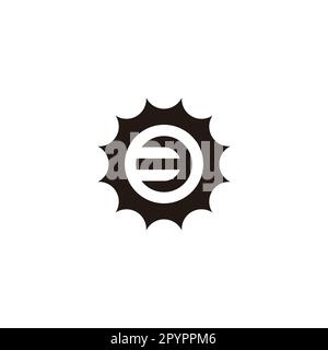 Number 3 in sun geometric symbol simple logo vector Stock Vector