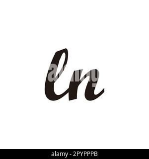 Letter Ln connect geometric symbol simple logo vector Stock Vector