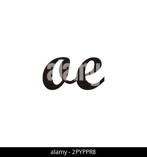 Letter oe connect geometric symbol simple logo vector Stock Vector