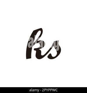 Letter Ks connect geometric symbol simple logo vector Stock Vector