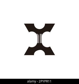 Letter X arrow geometric symbol simple logo vector Stock Vector