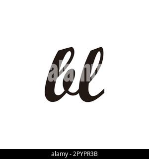Letter bL connect geometric symbol simple logo vector Stock Vector