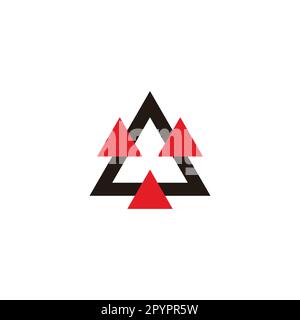 Target locked, triangle geometric symbol simple logo vector Stock Vector
