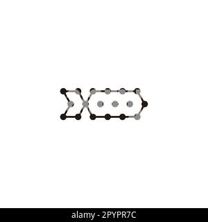 Bullet, bomb molecules geometric symbol simple logo vector Stock Vector