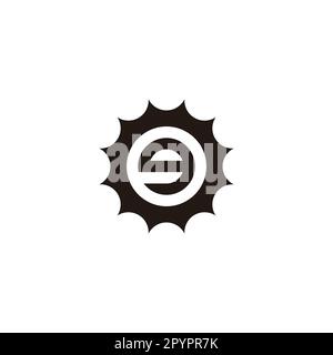 Letter g in sun, circle geometric symbol simple logo vector Stock Vector