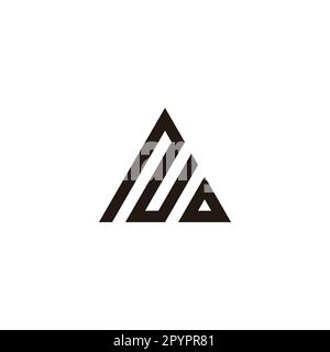 Letter ND triangle, line geometric symbol simple logo vector Stock Vector