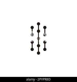Number 8 molecules, elements geometric symbol simple logo vector Stock Vector