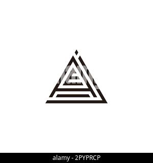 Letter j, A and E triangle geometric symbol simple logo vector Stock Vector