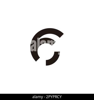 Letter F and G unique geometric symbol simple logo vector Stock Vector