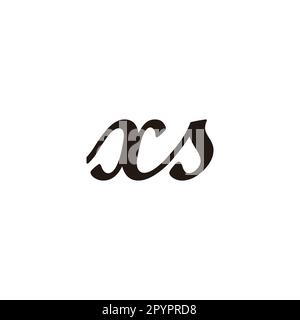 Letter xs connect geometric symbol simple logo vector Stock Vector