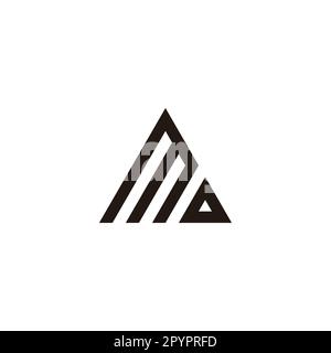 Letter MD triangle, building geometric symbol simple logo vector Stock Vector