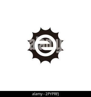 Number 2 in sun geometric symbol simple logo vector Stock Vector
