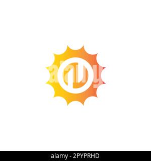 Letter N in sun geometric symbol simple logo vector Stock Vector