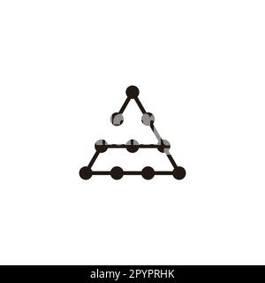 Letter a triangle, molecules geometric symbol simple logo vector Stock Vector
