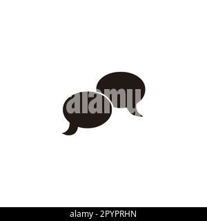 Letter, two-message geometric symbol simple logo vector Stock Vector