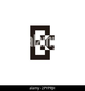 Letter EC square, unique geometric symbol simple logo vector Stock Vector