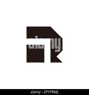 Letter R square unique geometric symbol simple logo vector Stock Vector