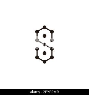 Letter S hexagon, molecules elegant geometric symbol simple logo vector Stock Vector