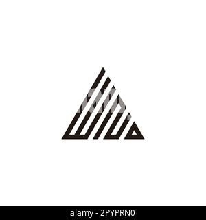 Letter WND triangle geometric symbol simple logo vector Stock Vector