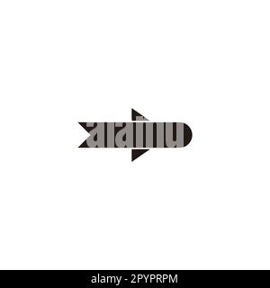 Rocket, fold geometric symbol simple logo vector Stock Vector
